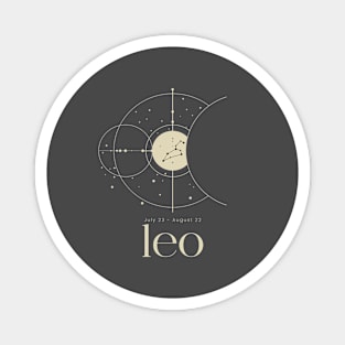 Leo zodiac art minimalist Magnet